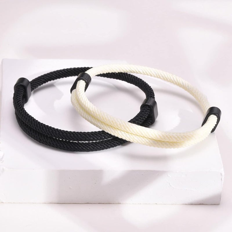 TempBeau Store Nautical Braided Rope Bracelets Set - 6 Pcs Adjustable Braided Cord Bracelet, Handmade Navy Marine String Bracelet with Metal Knot, Men Women Braided Bracelets Gifts - Image 5